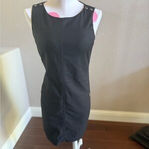 White House Black Market Panel Sleeveless Jumper Dress Zippered Pockets, Size 2